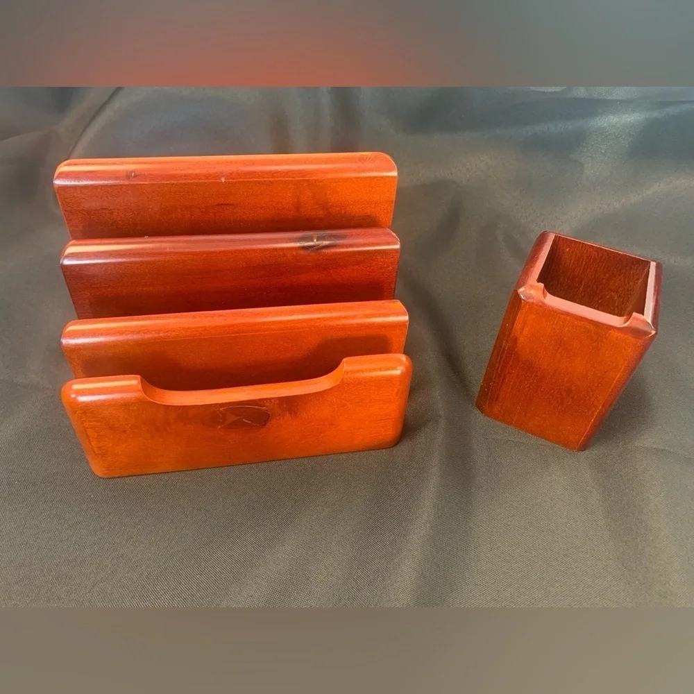 Eldon Solid Wood Desk Accessories, Pencil holder &